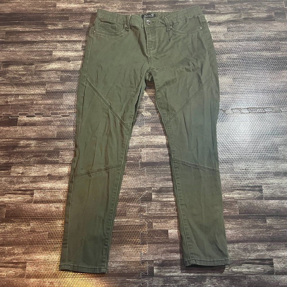 🤑Seven 7 Women's Green Skinny Leg Pants